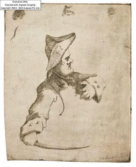 Study of a man in a tricorn hat;  - Robert Callender