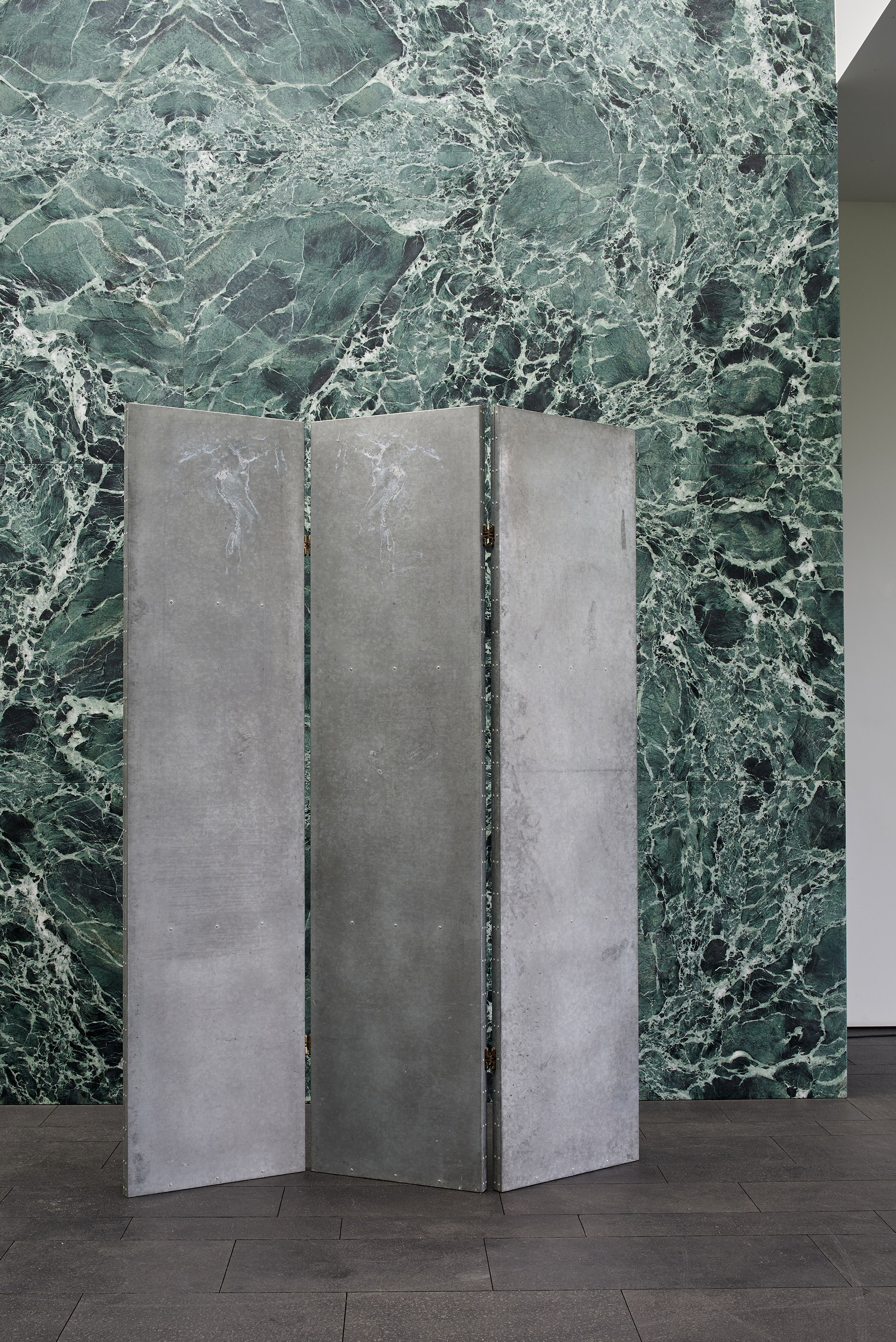 Artwork by Maarten van Severen, Folding Screen and Cabinet – 1991, Made of Galvanized steel