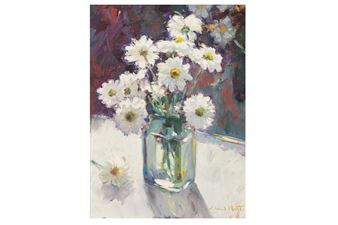 Still life of daisies - Edward Noott
