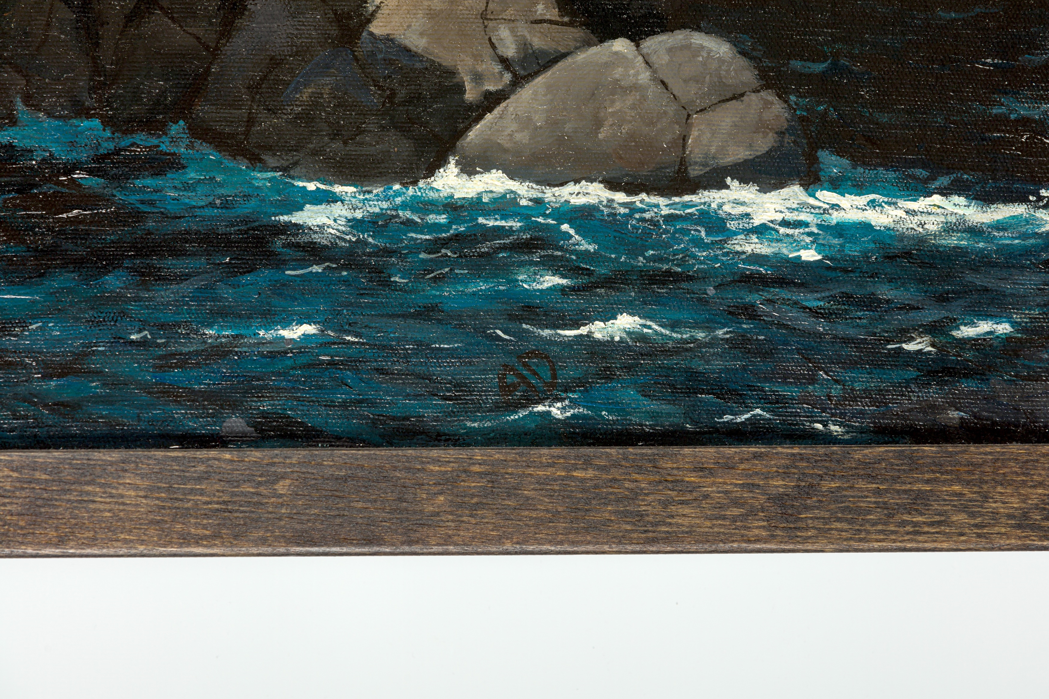 Artwork by Andrew Dillon, Fishing, Made of oil on canvas