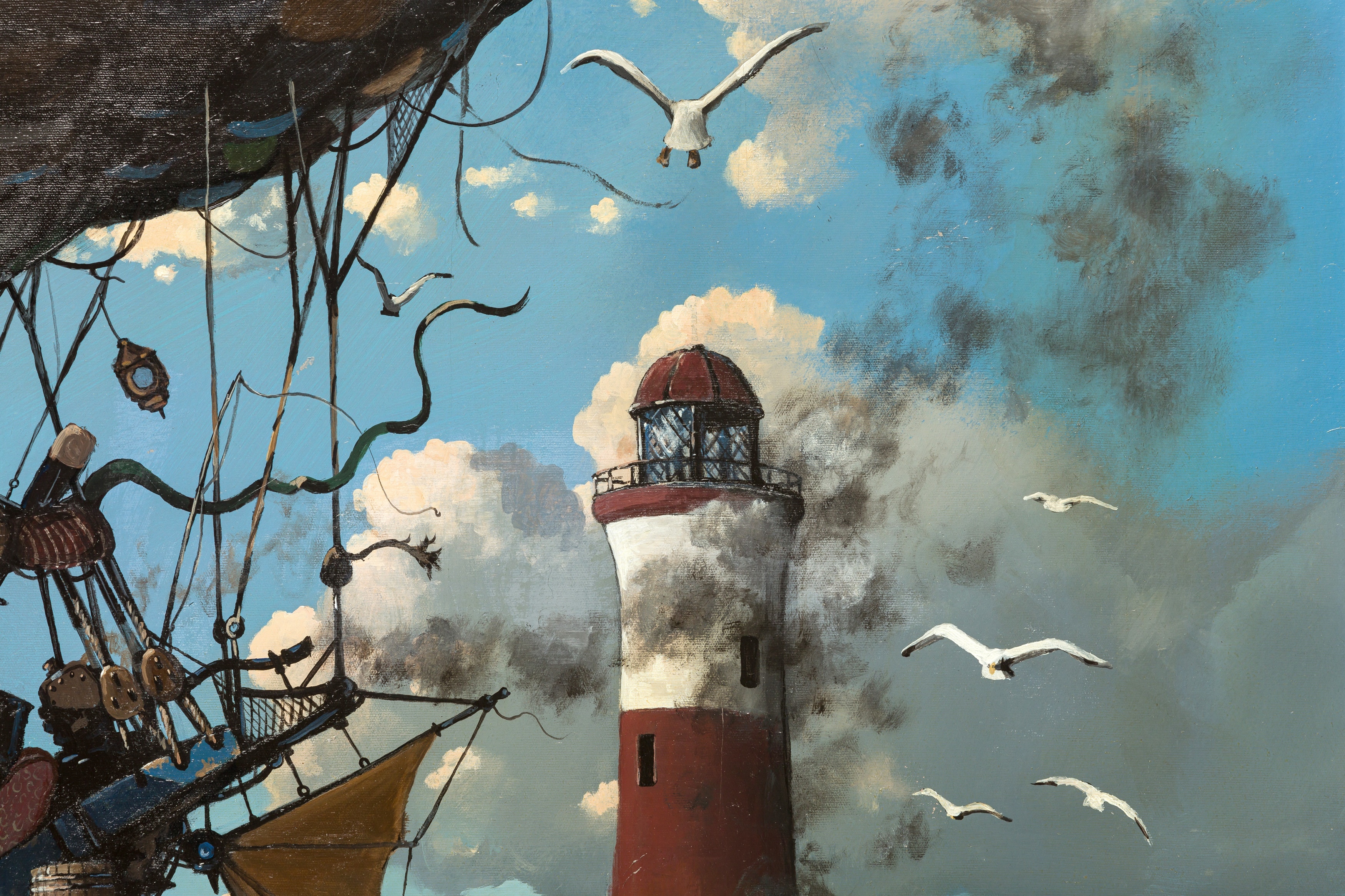 Artwork by Andrew Dillon, Fishing, Made of oil on canvas