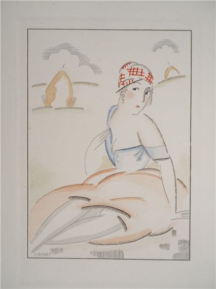 Gustave BUCHET - The farmer's wife after the harvest by Gustave Buchet, 1921