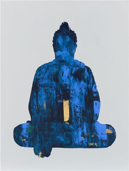 Buddah (blue-gold) by Noon Azaki, Executed in 2023