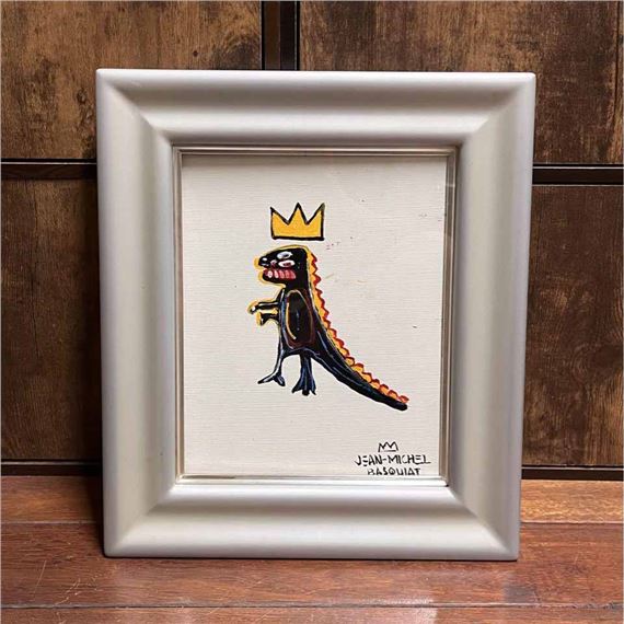 Jean-Michel Basquiat oil painting, hand-painted, signed by the artist by Jean-Michel Basquiat