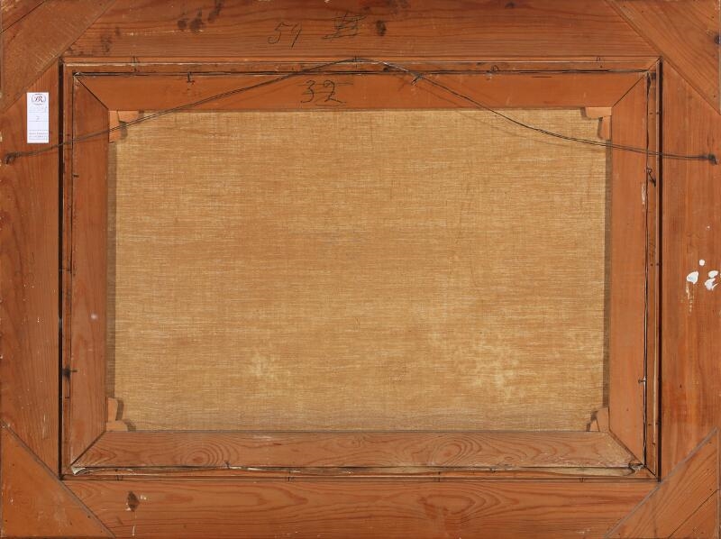 Artwork by Axel Birkhammer, Scenery from the lakes near Silkeborg, Made of Oil on canvas