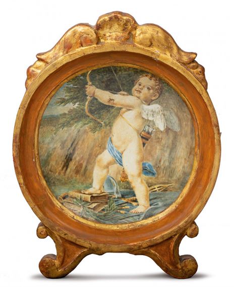 Piatto in maiolica dipinta Molaroni Pesaro