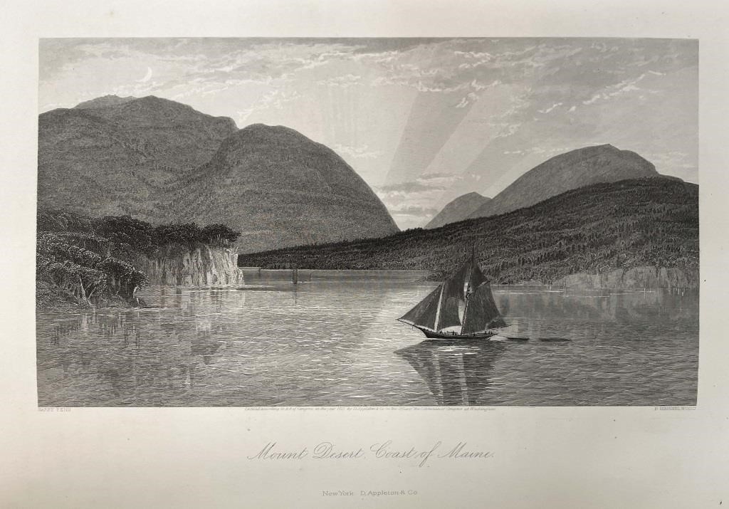 Artwork by William Cullen Bryant, 2 VOLUMES "PICTURESQUE AMERICA" PUBLISHED , 1872, Made of STEEL & WOOD