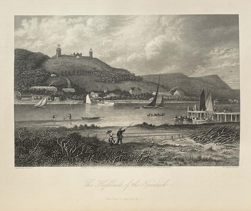 Artwork by William Cullen Bryant, 2 VOLUMES "PICTURESQUE AMERICA" PUBLISHED , 1872, Made of STEEL & WOOD