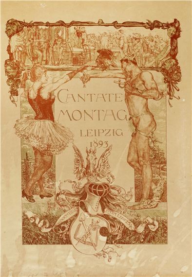 Programma per Cantate Montag di Lipsia by Otto Greiner, 1892-1893