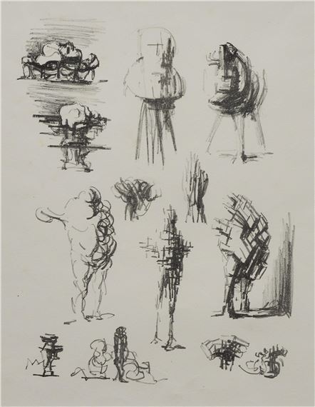 Sculptural Sketches by Oliffe Richmond, 1966
