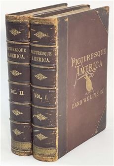 2 VOLUMES "PICTURESQUE AMERICA" PUBLISHED , 1872 - William Cullen Bryant