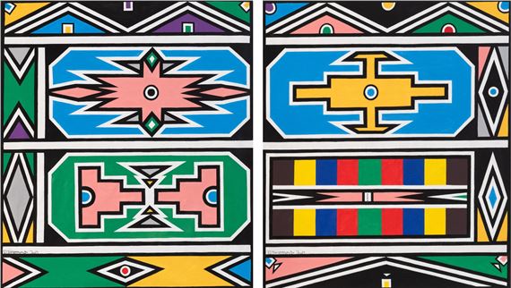 Ndebele Patterns by Esther Mahlangu, 2017