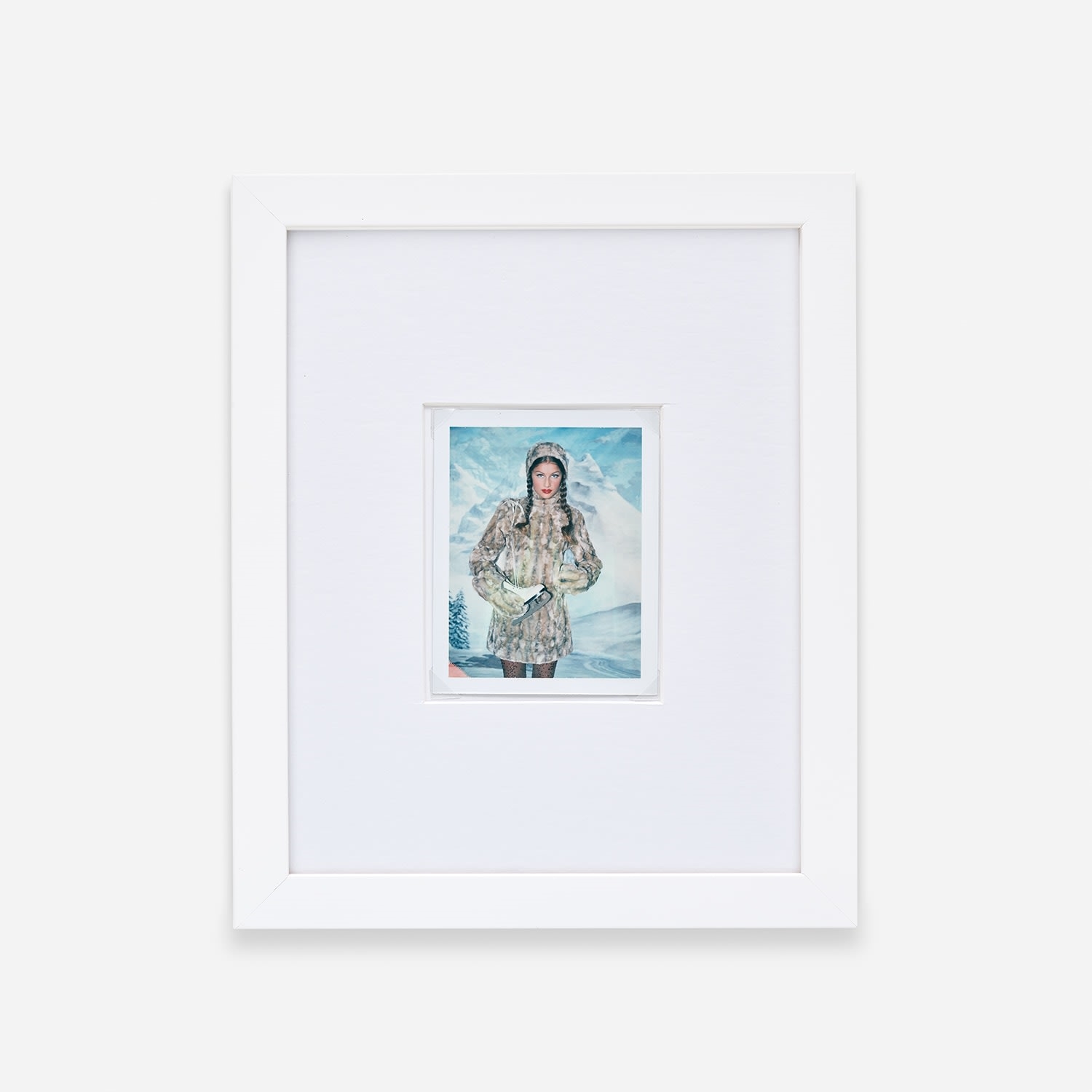 Artwork by Ellen von Unwerth, Winter Wonderland, Laetitia Casta, Paris, Made of Polaroid Type 100 print