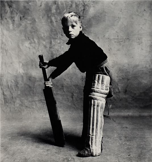 Young Cricketer (Terry Piggott), London by Irving Penn, 1950