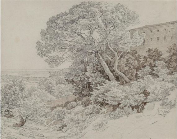 Gian Battista Bassi | View of Castel Gandolfo with Lake Albano in the ...