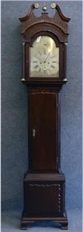 MAHOGANY LATE 18THC. TALL CASE CLOCK - J. Vincent