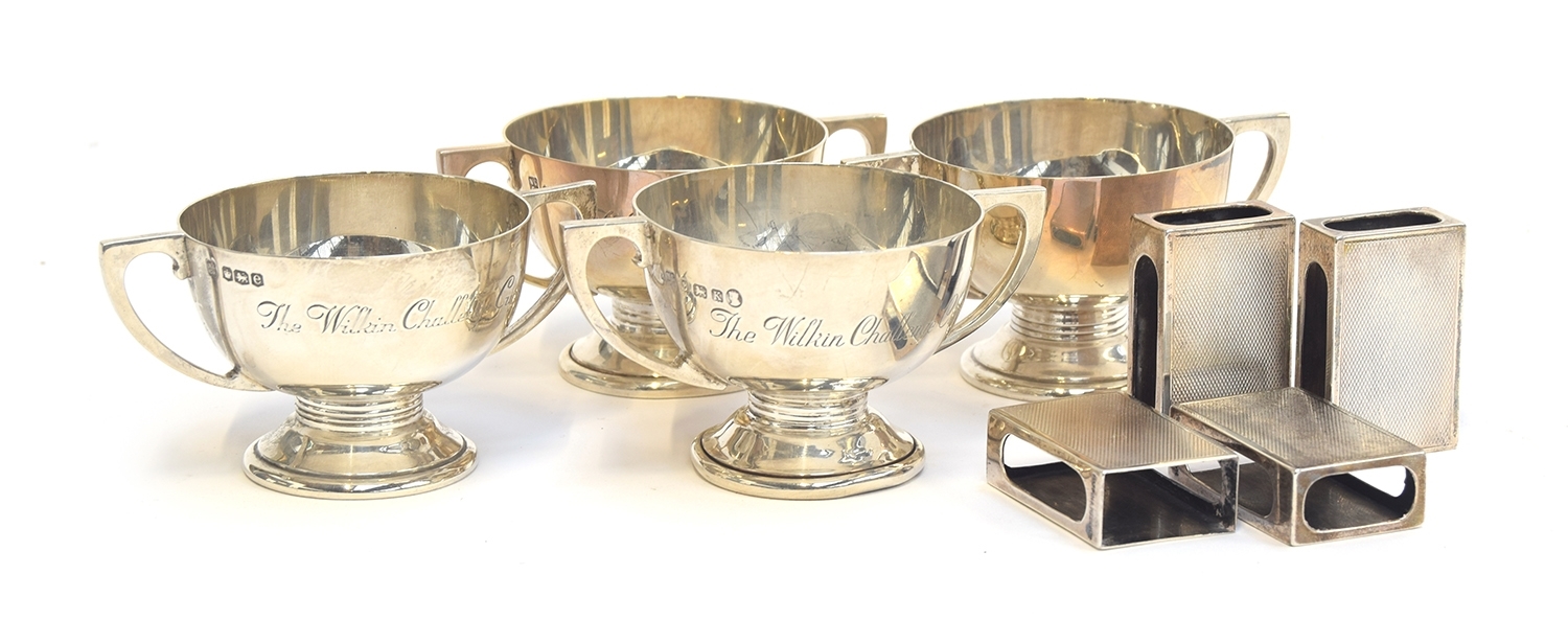Mappin & Webb | A set of four engine turned matchbox sleeves by Mappin ...
