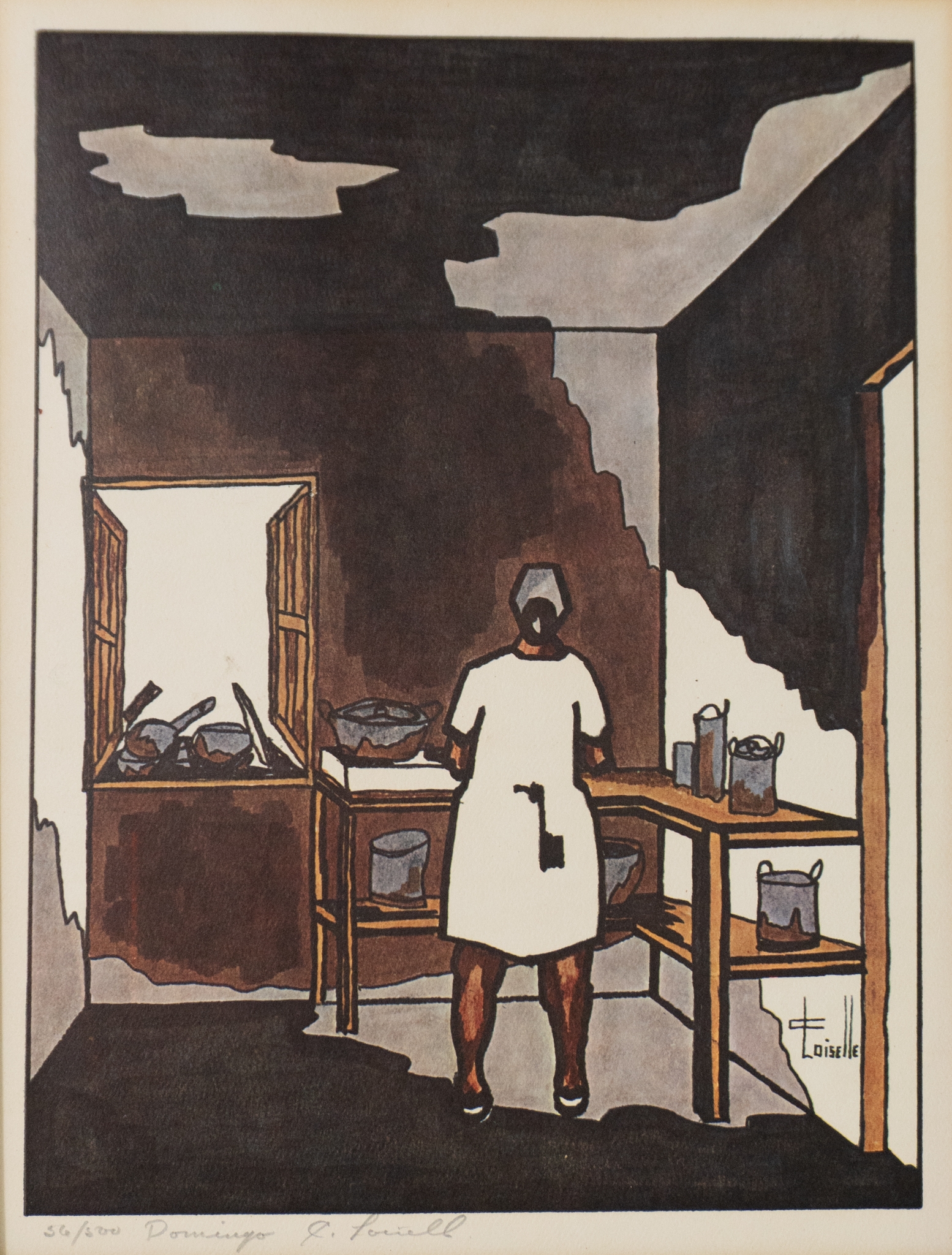 Artwork by C. Loiselle, Lot of four (4) litograph - 53, Made of litograph