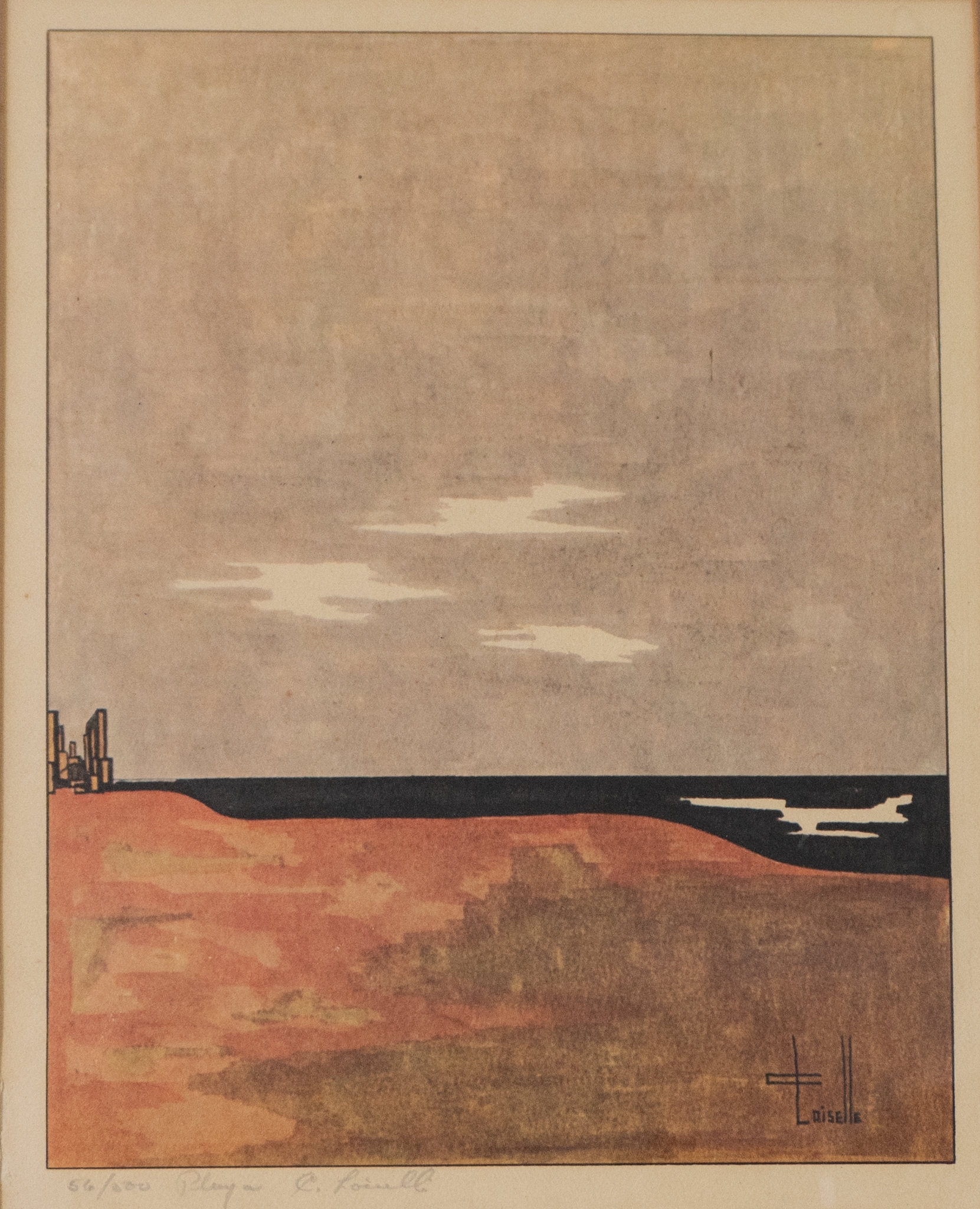 Artwork by C. Loiselle, Lot of four (4) litograph - 53, Made of litograph