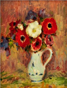 Nature morte aux fleurs. Signed and dated Lucien Mignon 1939 lower right - Lucien Réne Mignon