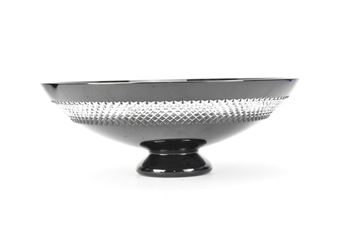 A Waterford black lead crystal cut pedestal bowl designed by John Rocha - John Rocha