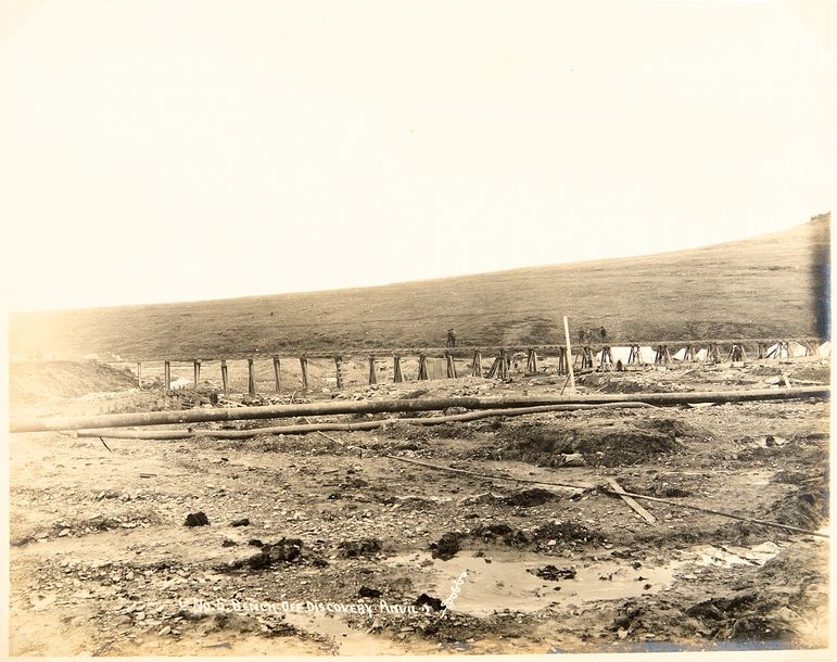 Artwork by Beverly Dobbs, The  Lode at Anvilrock near Nome, Made of vintage silver prints