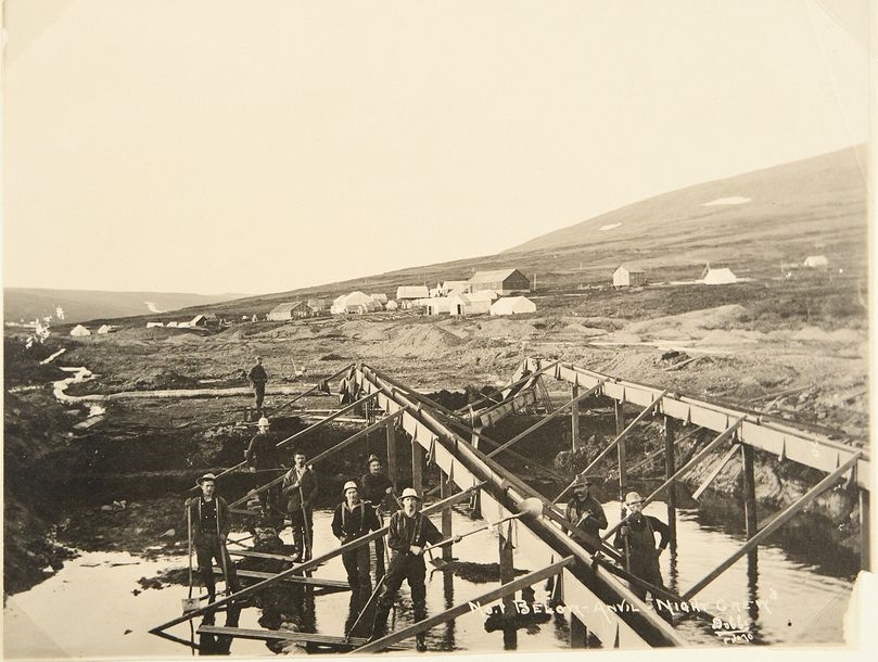 Artwork by Beverly Dobbs, The  Lode at Anvilrock near Nome, Made of vintage silver prints