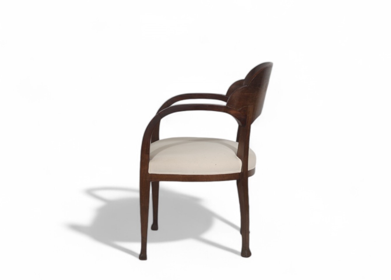 Artwork by Henry van de Velde, Henry VAN DE VELDE (1863-1957) Mahogany armchair model ‘Arnold Esche, Made of mahogany