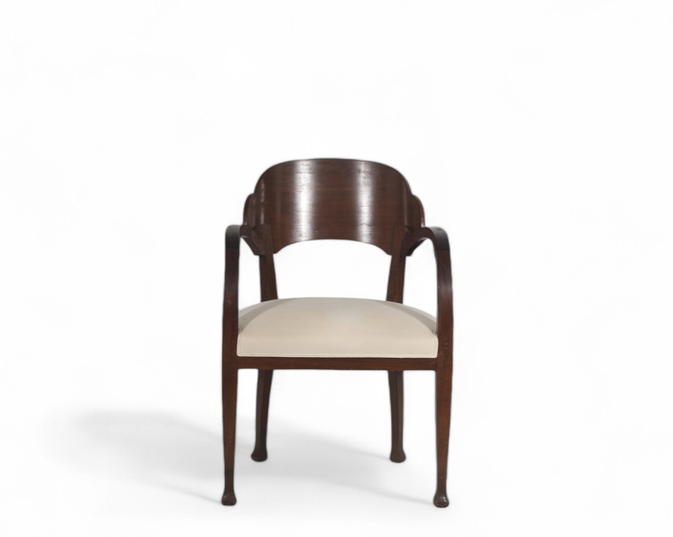 Artwork by Henry van de Velde, Henry VAN DE VELDE (1863-1957) Mahogany armchair model ‘Arnold Esche, Made of mahogany