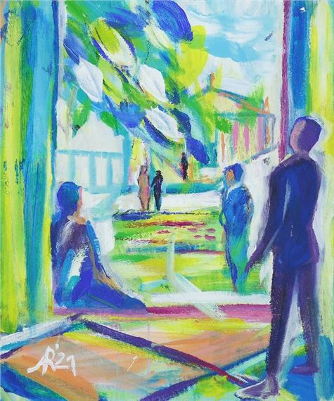 Anke Rische | Arkaden an der Alten Nationalgalerie (2021) | MutualArt