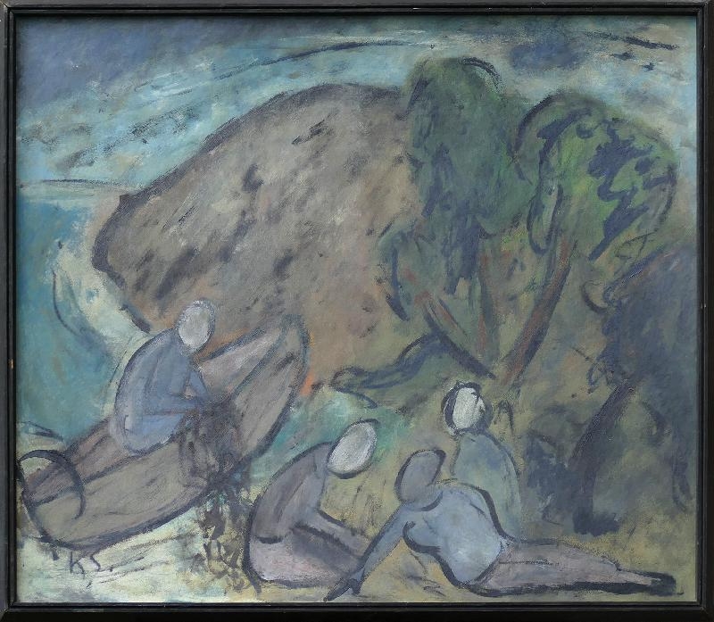Carl Ernst SohnRethel Fischer und Figurengruppe am Strand MutualArt