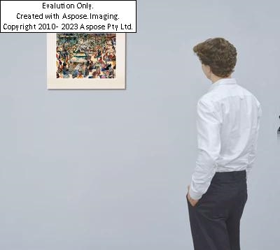 Artwork by Oskar Laske, Eine Straße in Odessa (A street in Odessa), Made of watercolour and gouache on paper