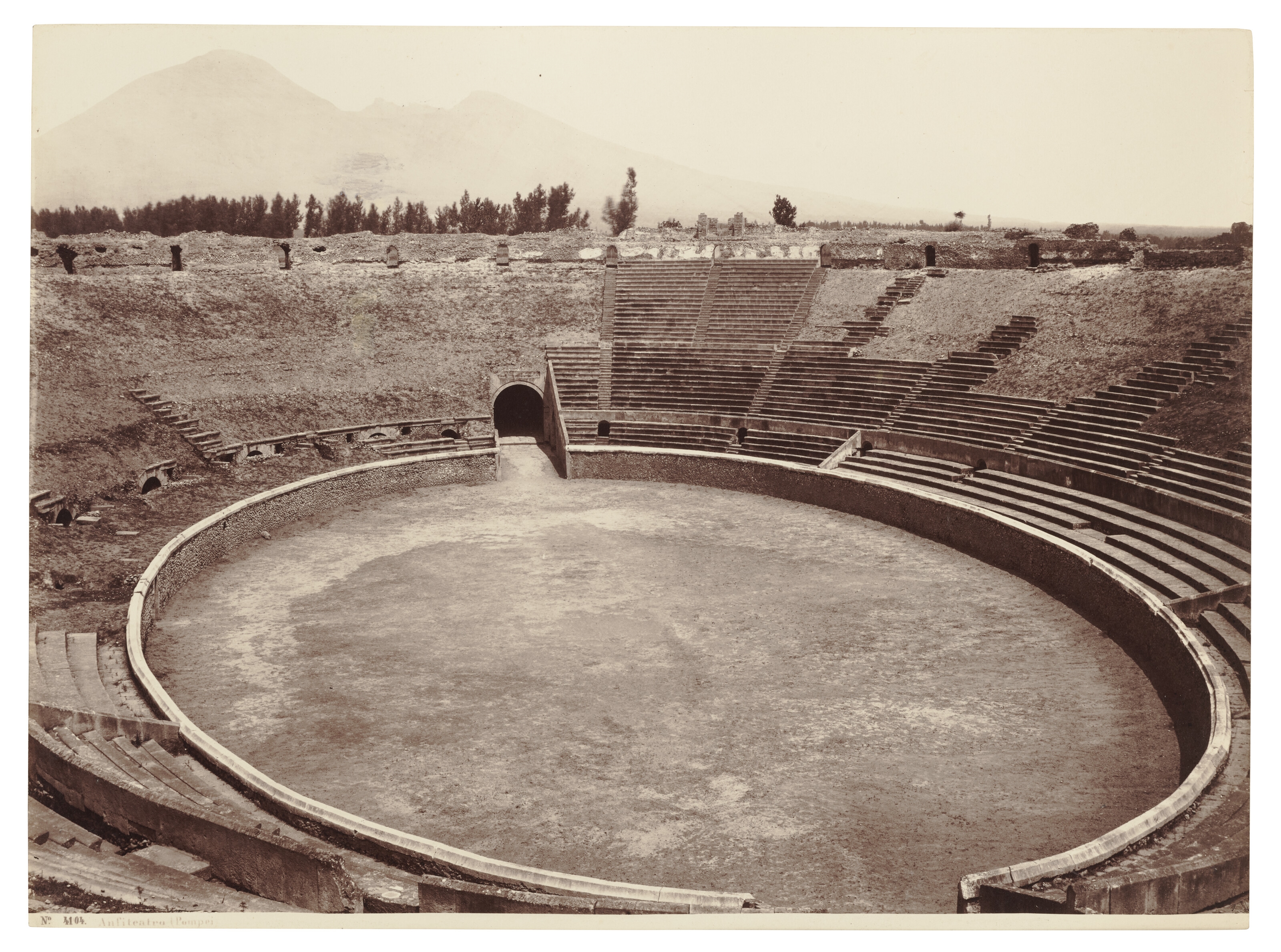 Artwork by Giorgio Sommer, Anfiteatro, Pompei, Made of albumen print