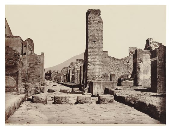 Strada di Stabbia, Pompei by Giorgio Sommer, Printed circa 1870