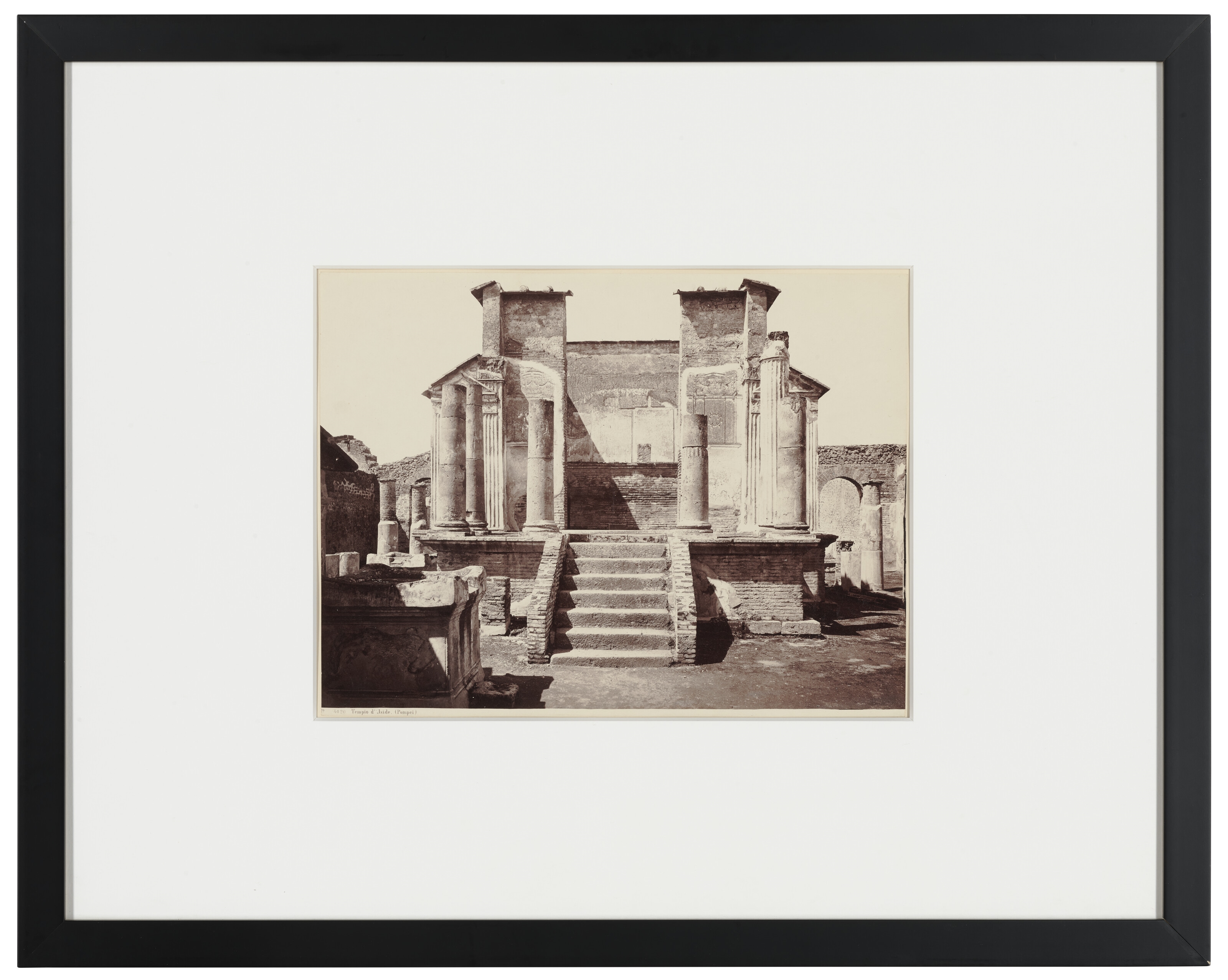 Artwork by Giorgio Sommer, Tempio d'Iside, Pompei, Made of albumen print,
