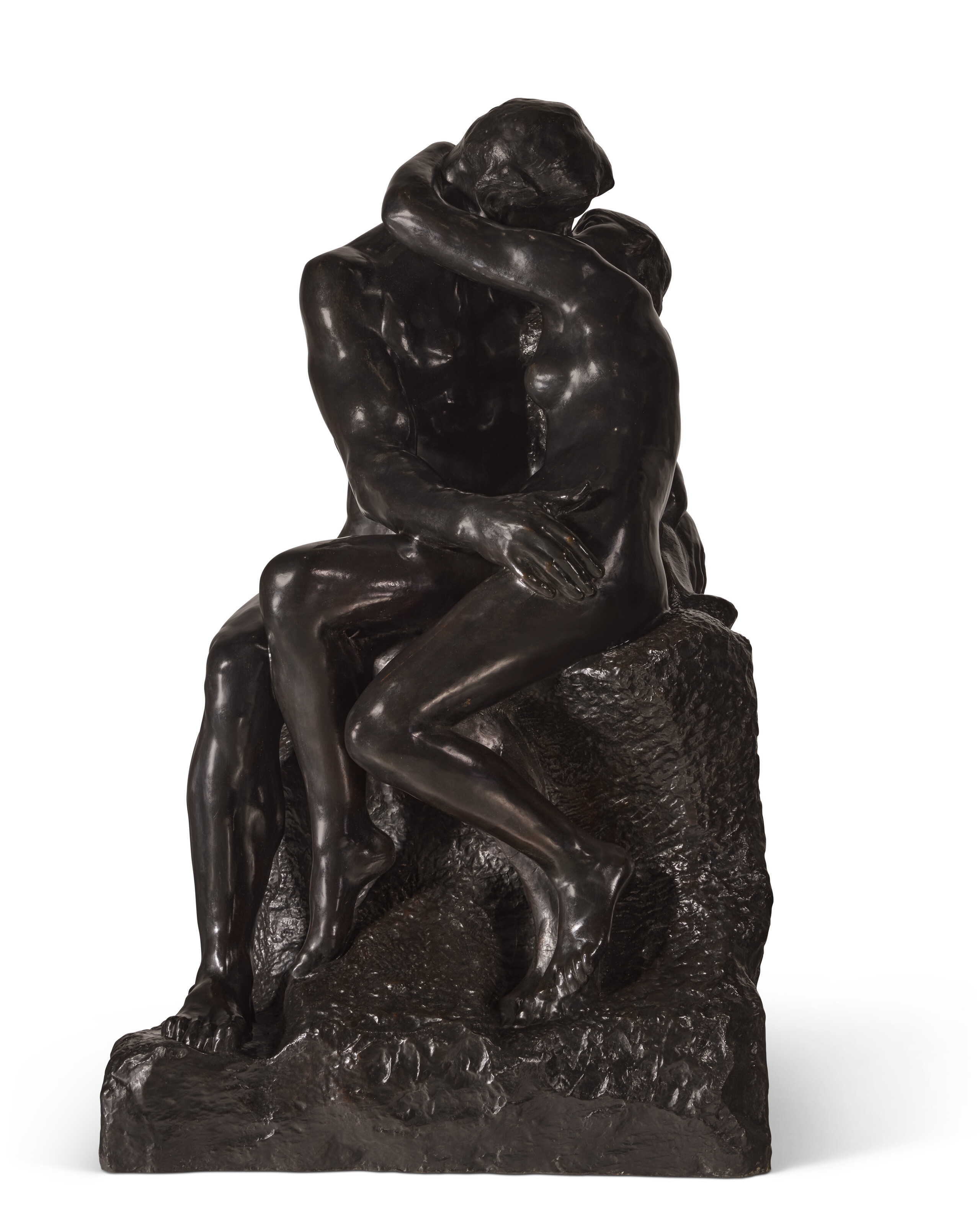 Artwork by Auguste Rodin, Baiser, grand modèle, Made of bronze with dark brown patina