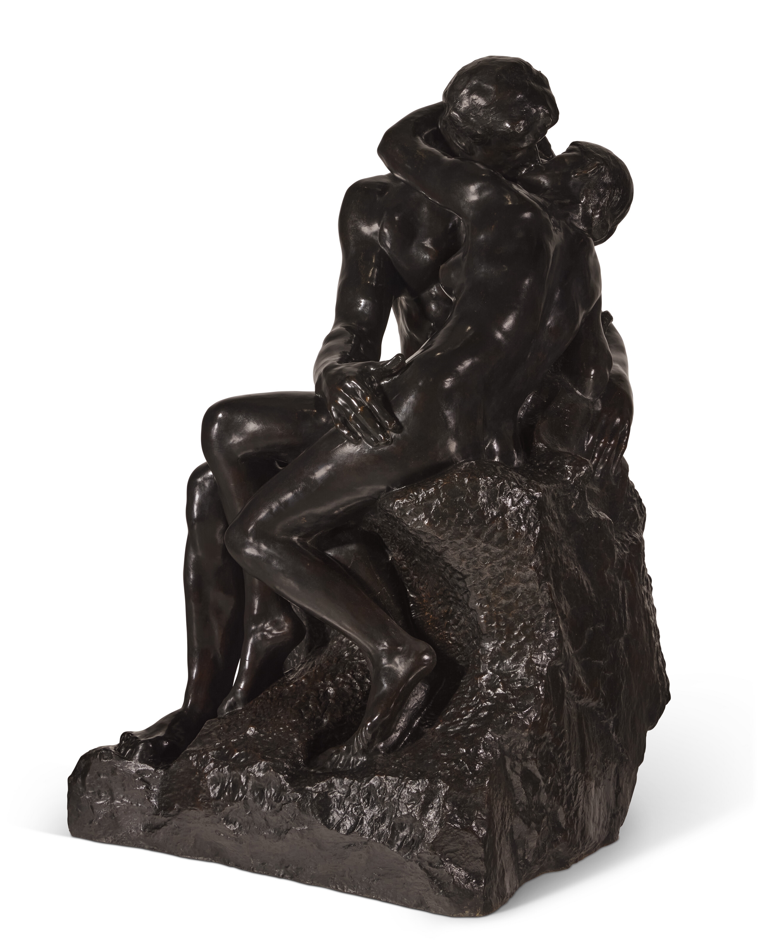 Artwork by Auguste Rodin, Baiser, grand modèle, Made of bronze with dark brown patina