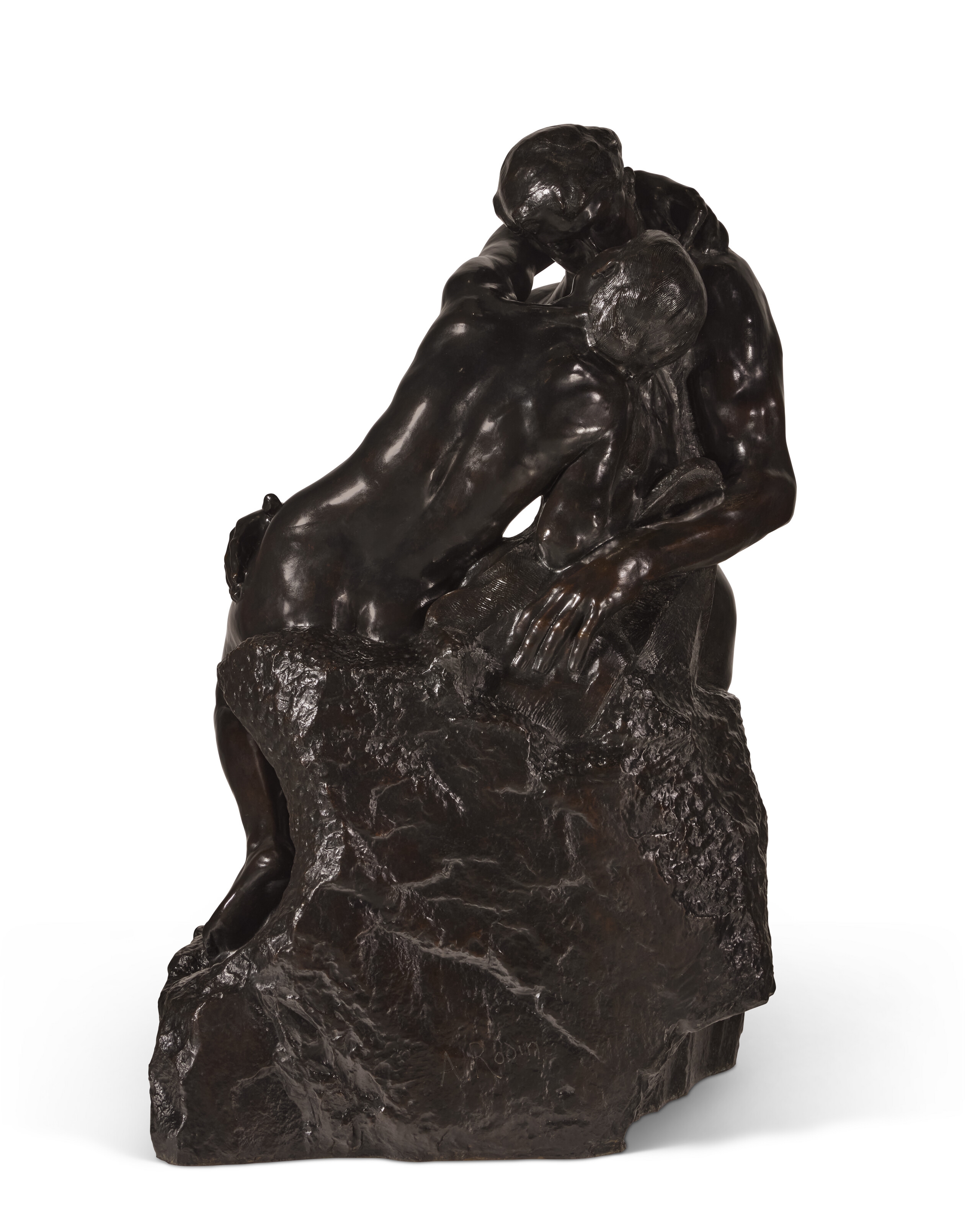 Artwork by Auguste Rodin, Baiser, grand modèle, Made of bronze with dark brown patina
