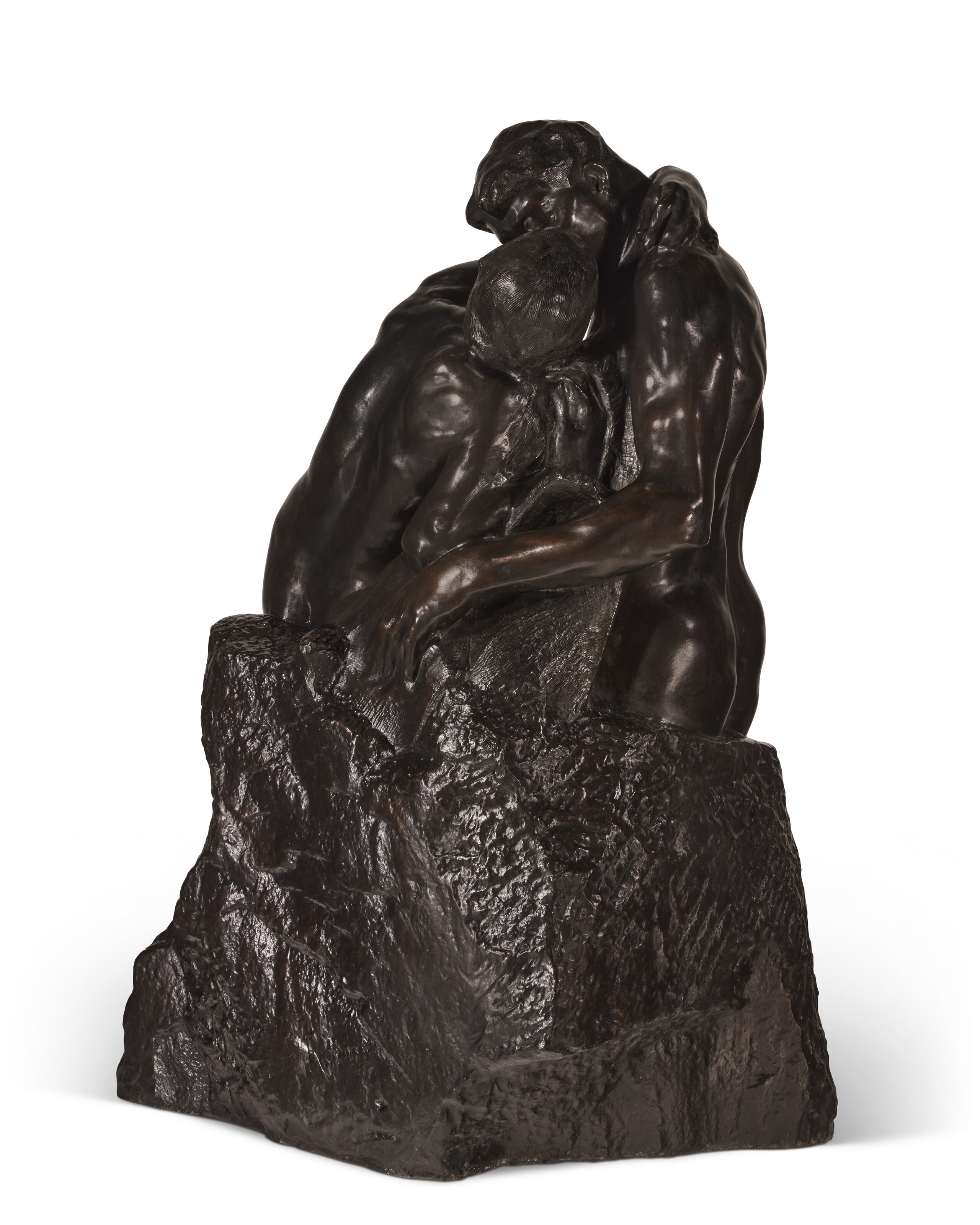 Artwork by Auguste Rodin, Baiser, grand modèle, Made of bronze with dark brown patina