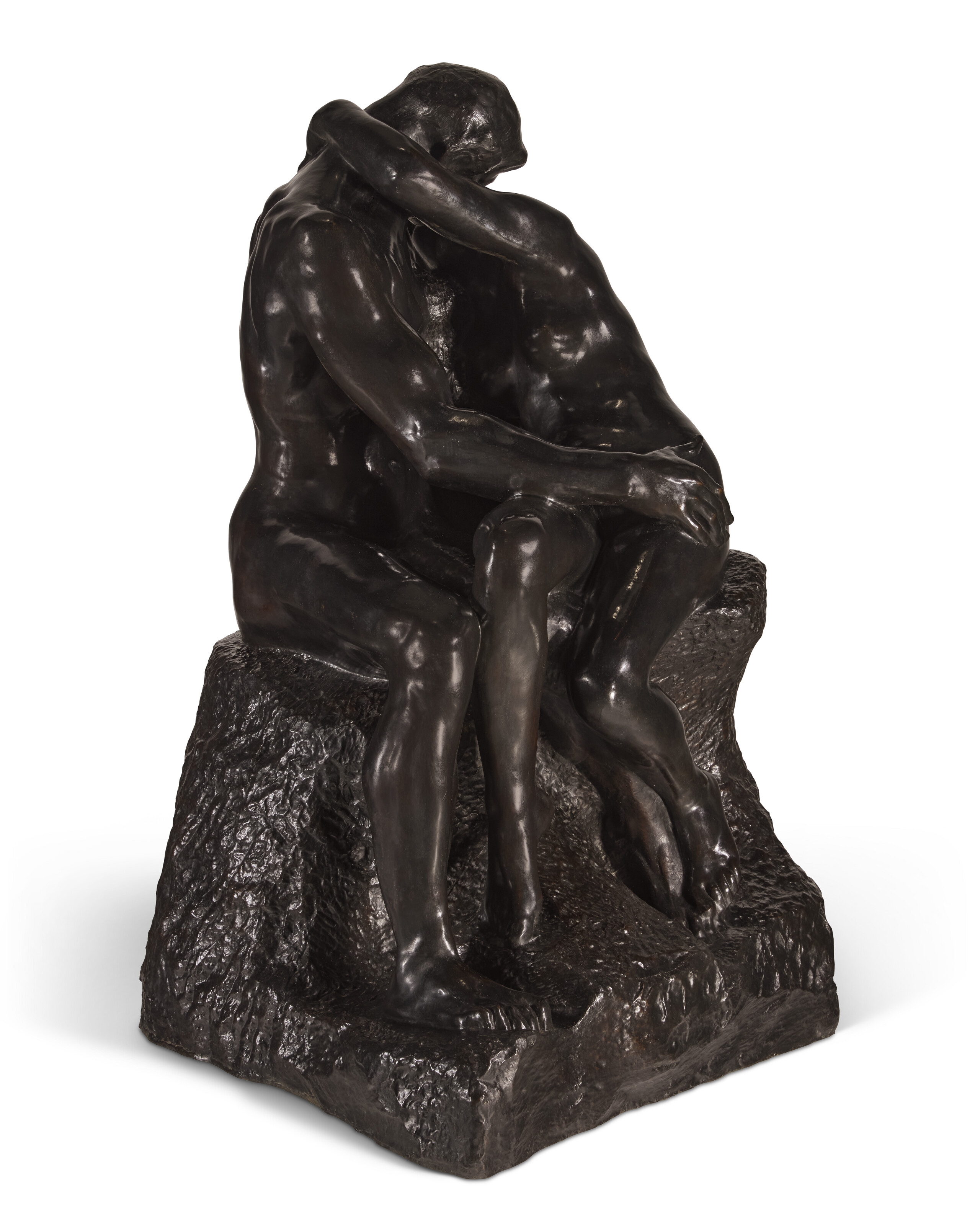 Artwork by Auguste Rodin, Baiser, grand modèle, Made of bronze with dark brown patina