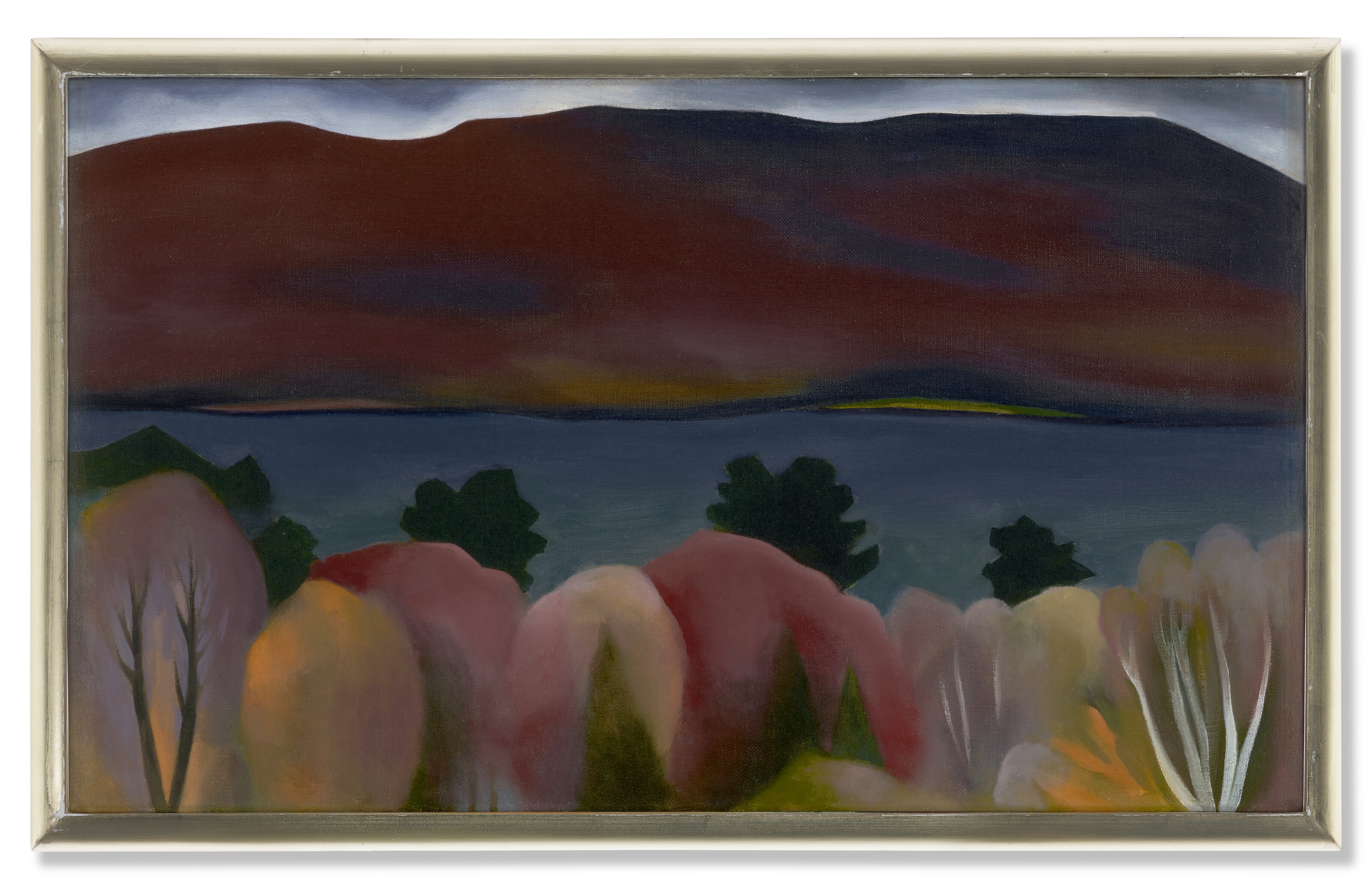 Artwork by Georgia O'Keeffe, Lake George Autumn, Made of oil on canvas