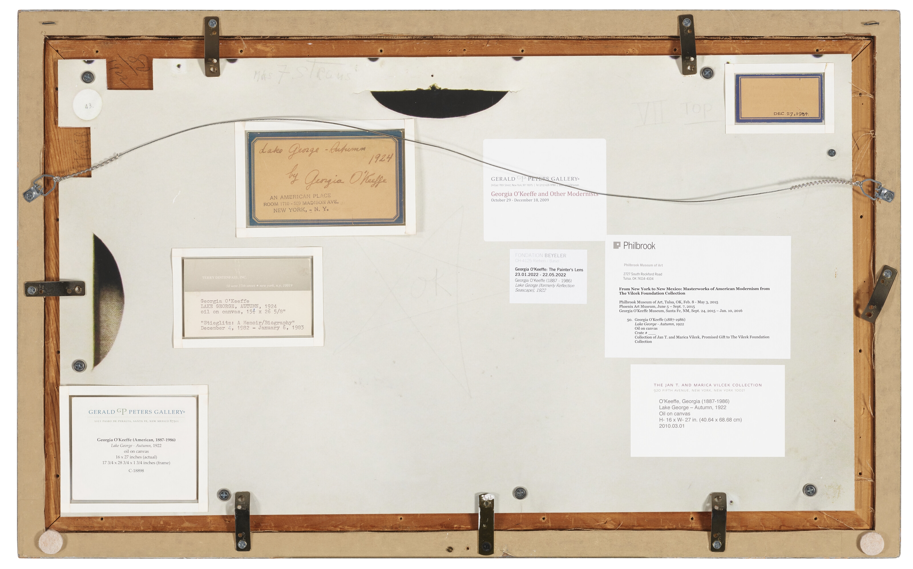 Artwork by Georgia O'Keeffe, Lake George Autumn, Made of oil on canvas