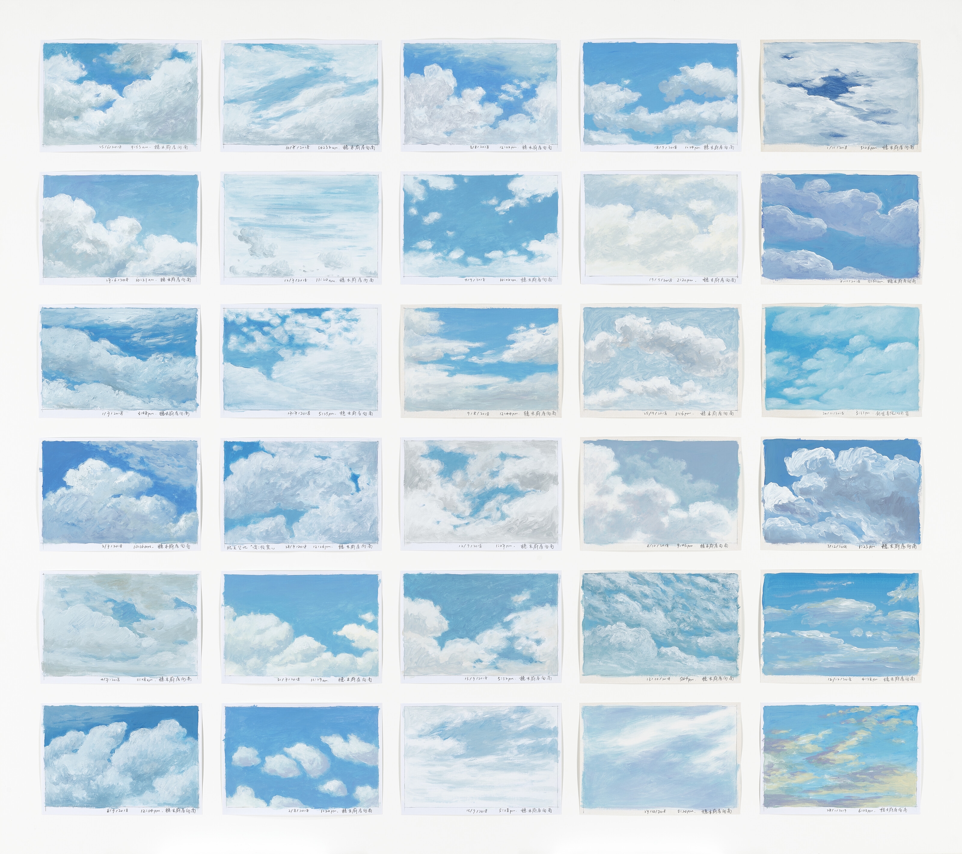 Artwork by Stephen Wong Chun Hei, The Study of the Sky, Made of acrylic on paper