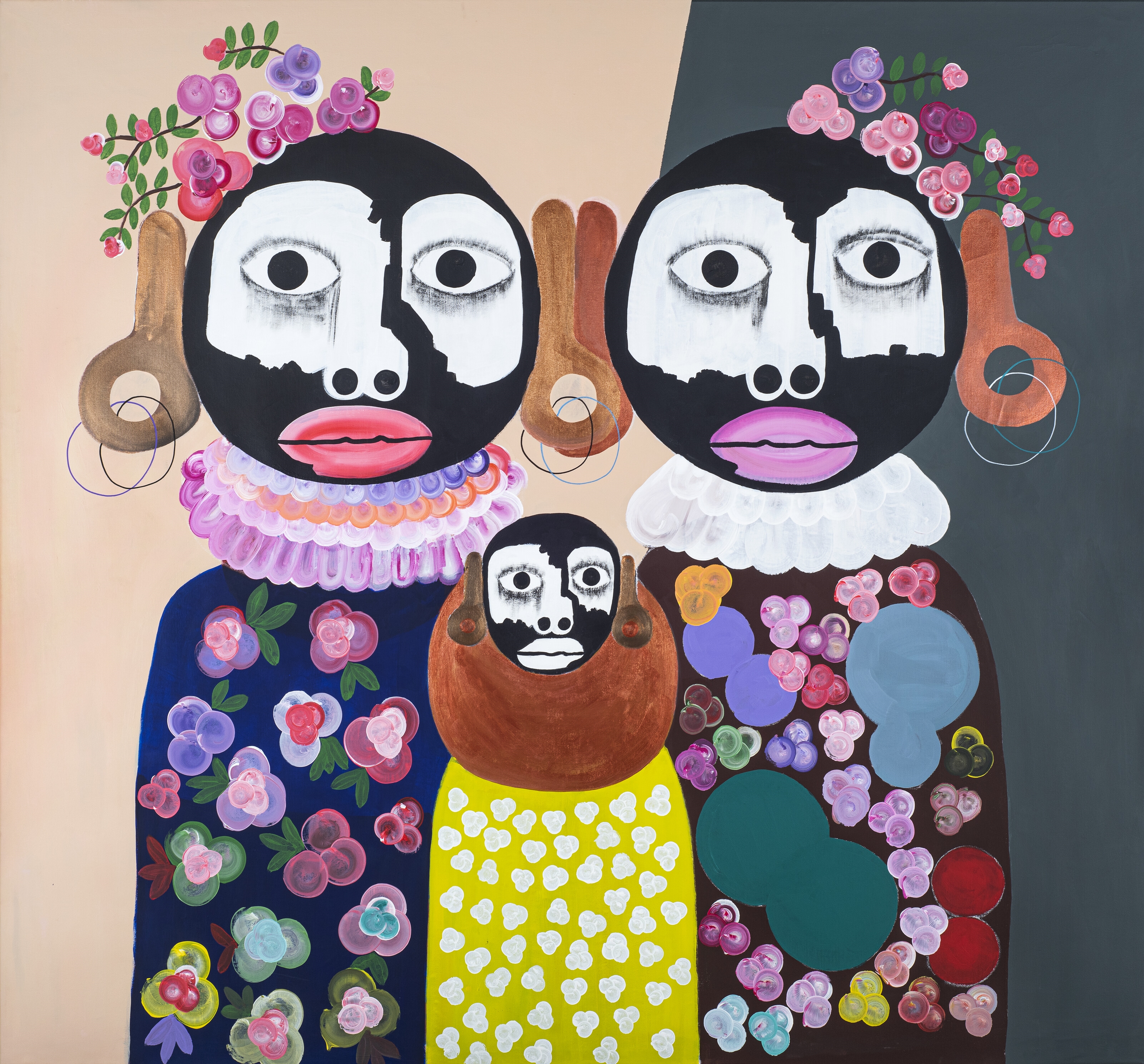 Artwork by Kojo Marfo, Pillar of Hope, Made of acrylic on canvas