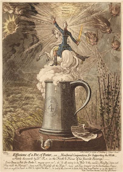 Effusions of a Pot of Porter by James Gillray, 1799