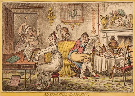 Matrimonial Harmonics by James Gillray, 1805