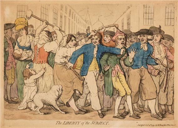 The Liberty of the Subject by James Gillray, 1779