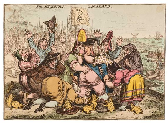 The Reception in Holland by James Gillray, 1799