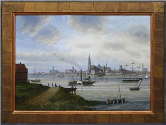 De Leeuw van Waterloo”. Olieverf op paneel. Gesigneerd - Rudi de Vos