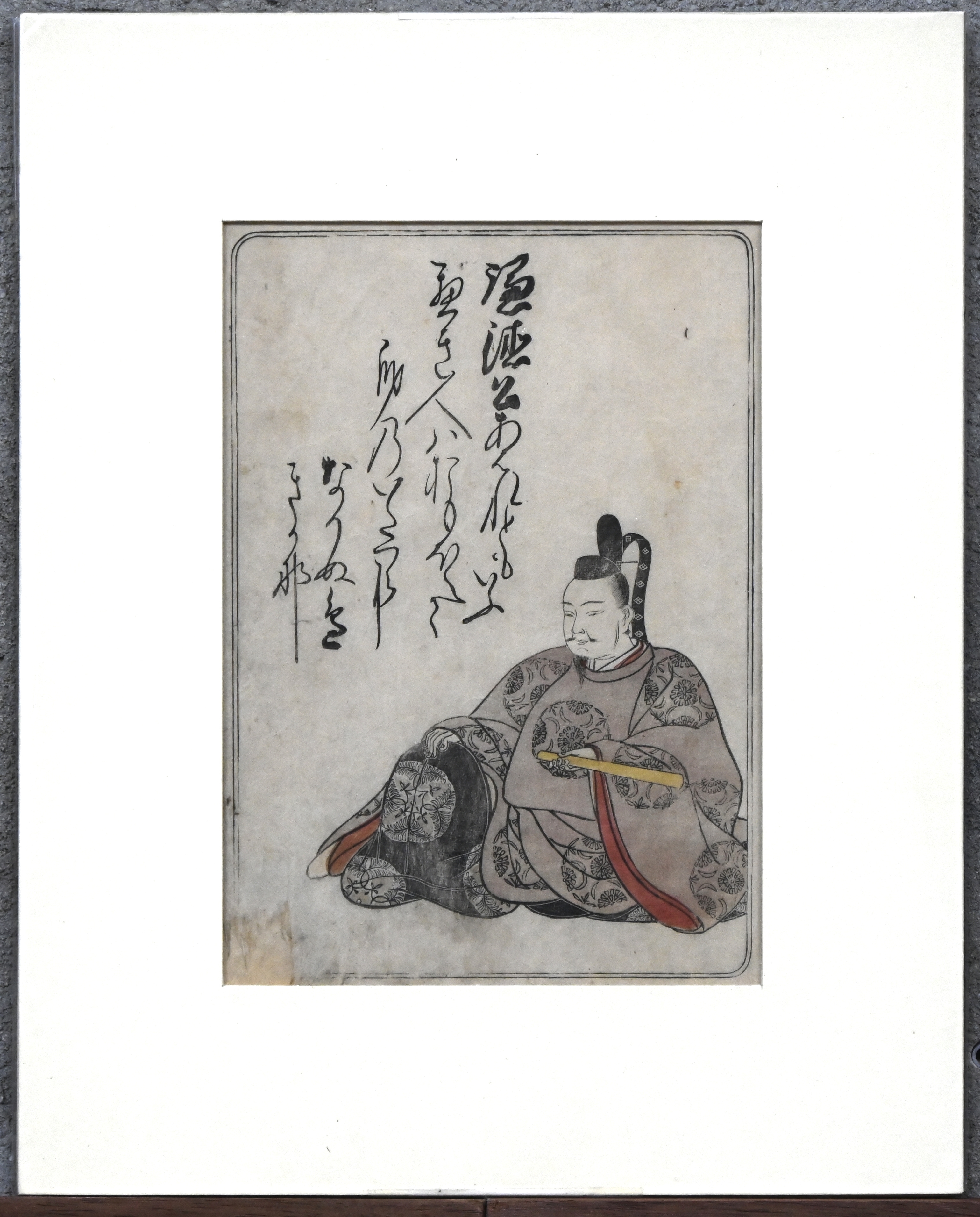 Artwork by Katsukawa Shunshō, Een Japanse houtsnede, Shunsho Katsukawa, 1726-1793, ‘One hundred poets in brocade woven in the east, Made of woodblock print